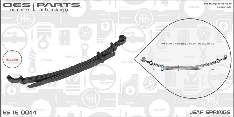 OES PARTS Рессорный лист ES-16-0044